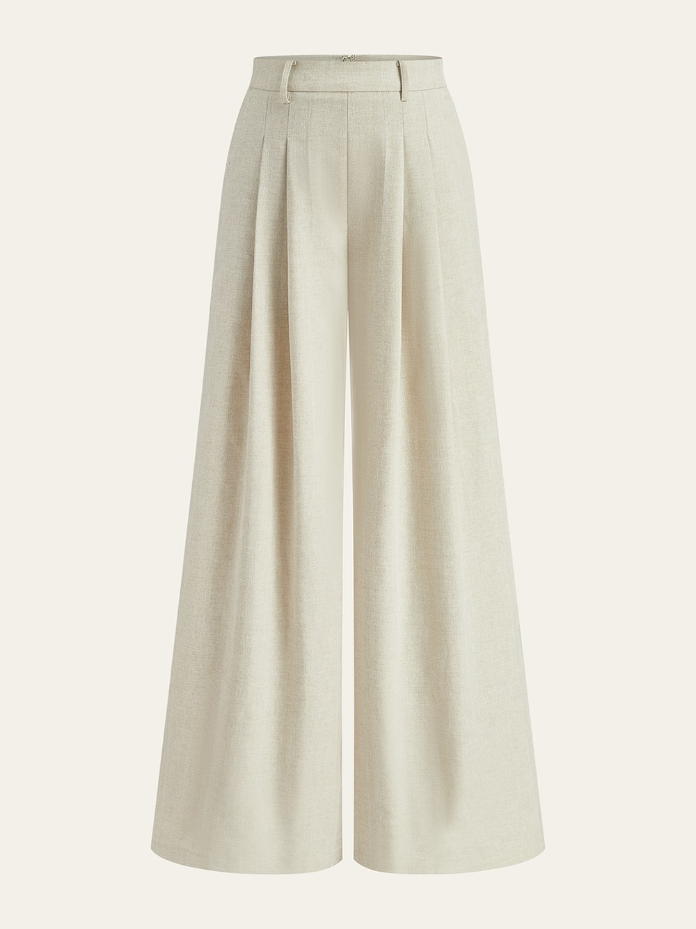Commense Linen Blend Wide-Leg Pants